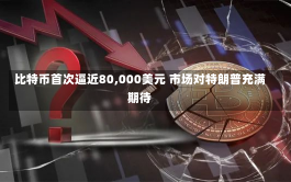 比特币首次逼近80,000美元 市场对特朗普充满期待