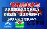 达达集团三季度盈利能力持续改善，达达秒送前9个月收入同比增长46%