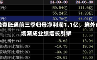 金融壹账通前三季归母净利润1.1亿，境外市场渐成业绩增长引擎