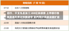 招行、平安先后发行500亿永续债 上市银行各类资本补充计划推进中 业内预计高级法望扩容-第1张图片-玩游号