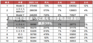 特斯拉市值重返1万亿美元 特朗普胜选以来股价飙升30%-第2张图片-玩游号