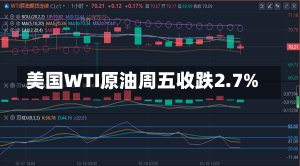 美国WTI原油周五收跌2.7%-第2张图片-玩游号