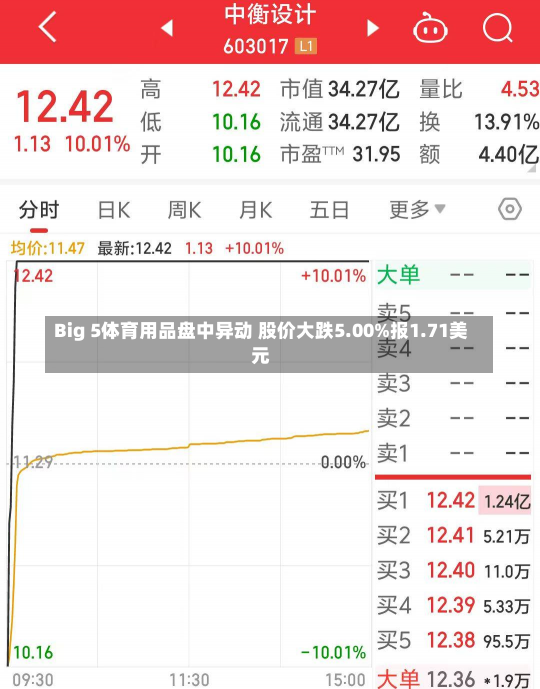 Big 5体育用品盘中异动 股价大跌5.00%报1.71美元-第1张图片-玩游号