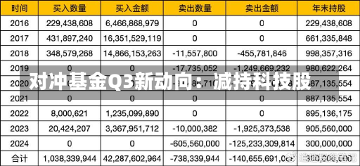 对冲基金Q3新动向：减持科技股-第1张图片-玩游号