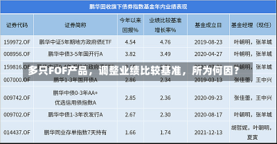 多只FOF产品，调整业绩比较基准，所为何因？-第1张图片-玩游号